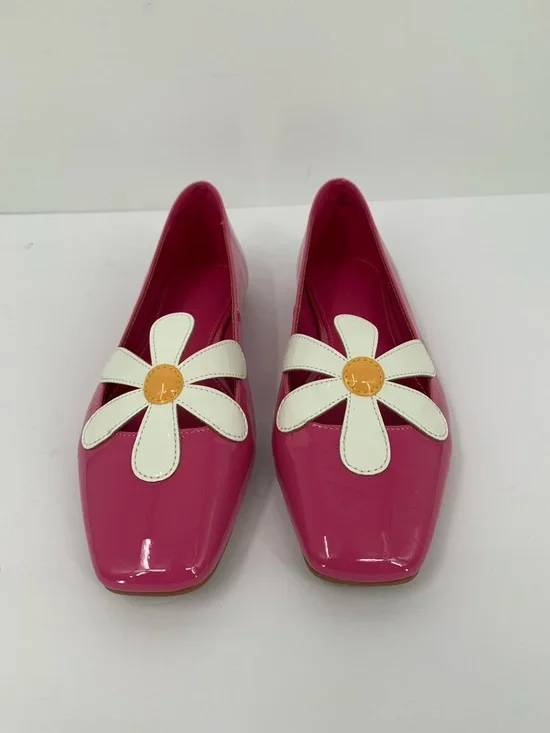 Katy Perry Evie Daisy flat shoes pink cute patent flower slip-on women new 6 - Picture 2 of 6